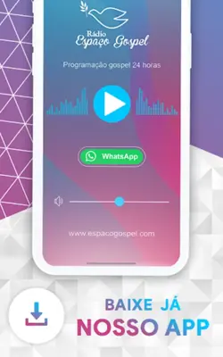 Rádio Espaço Gospel android App screenshot 3